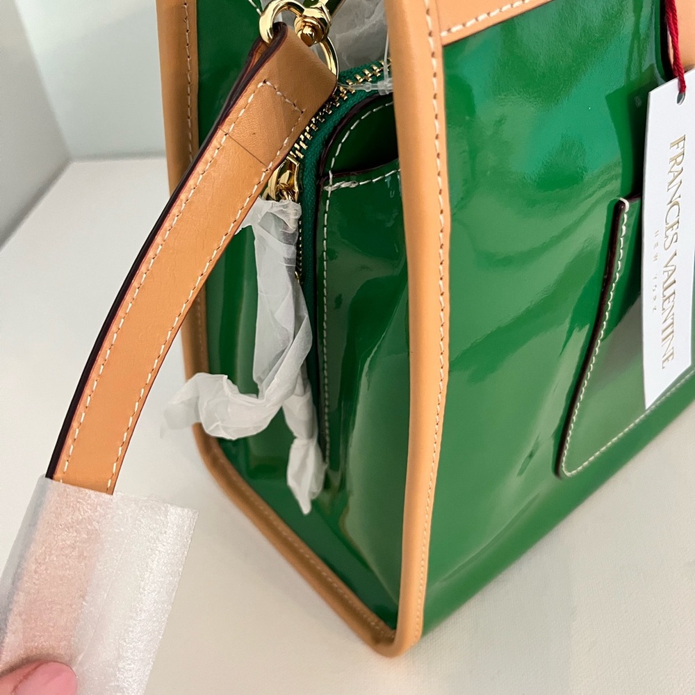 Frances Valentine Shopper in Grass Patent Leather - Picture 6 of 10